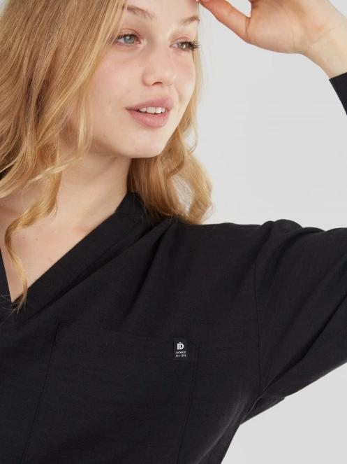 camasa cu maneci lungi pt. femei Fundango Athene Cover-up negru 7