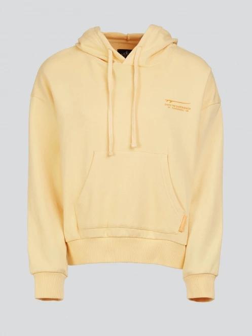 pulover cu gluga pt. femei Fundango Lopez Sweatshirt galben 9