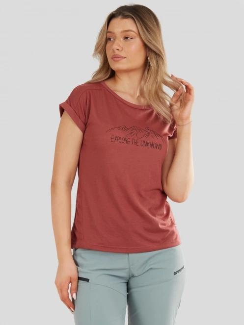 tricou cu maneci scurte pt. femei Fundango Atmos T-shirt rosu 2