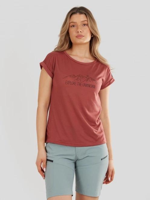tricou cu maneci scurte pt. femei Fundango Atmos T-shirt rosu 5