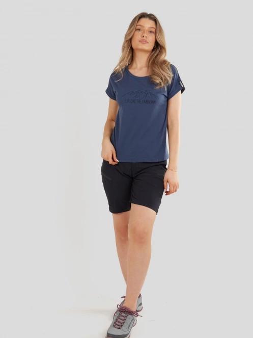 tricou cu maneci scurte pt. femei Fundango Atmos T-shirt albastru inchis 4