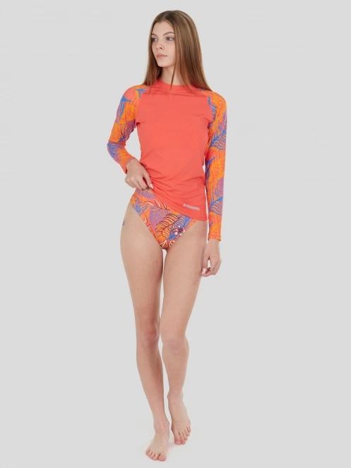 lycra cu maneci lungi pt. femei Fundango Joyce Long Sleeve Rashguard roz 4