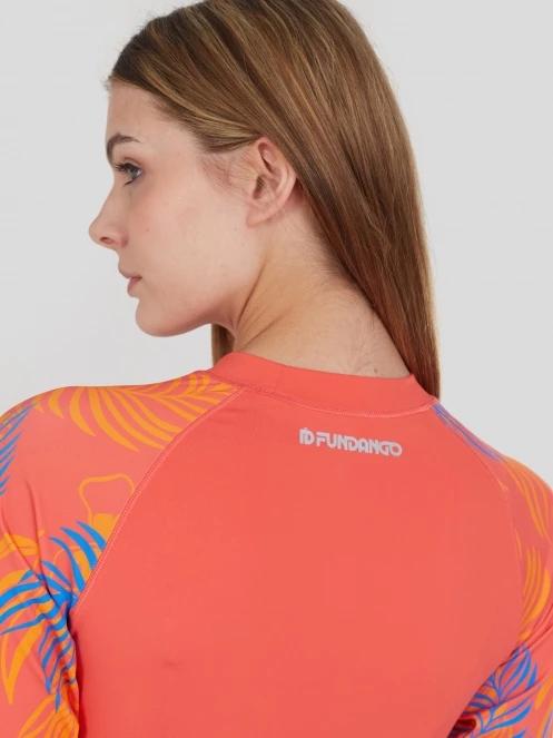 lycra cu maneci lungi pt. femei Fundango Joyce Long Sleeve Rashguard roz 7