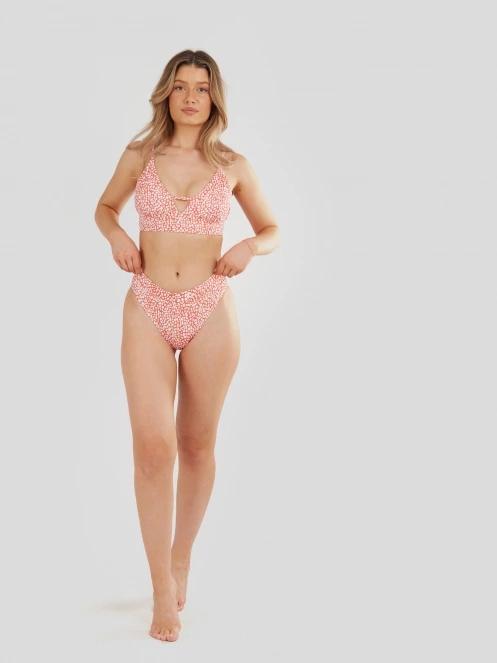sutien bikini pt. femei Fundango Sahara V-neck Cami Top rosu 4
