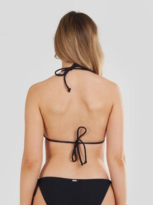 sutien bikini pt. femei Fundango Innisfil Triangle Jacquard Top negru 3