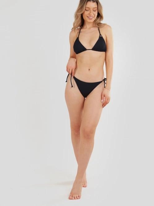 sutien bikini pt. femei Fundango Innisfil Triangle Jacquard Top negru 4