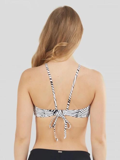 sutien bikini pt. femei Fundango Hogg High Neck Top alb 3