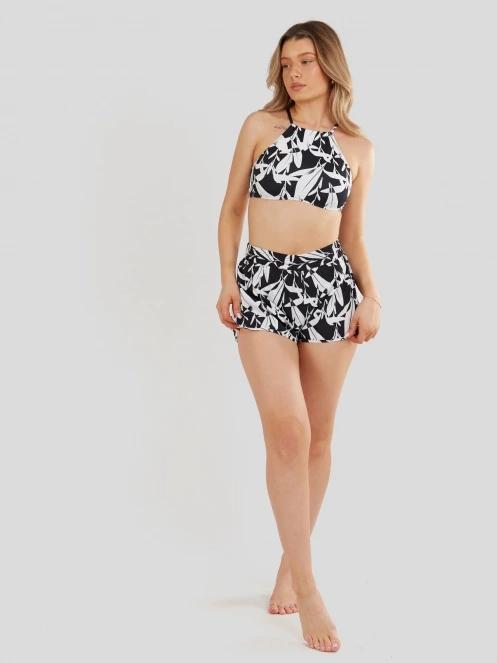 sutien bikini pt. femei Fundango Hogg High Neck Top negru 5