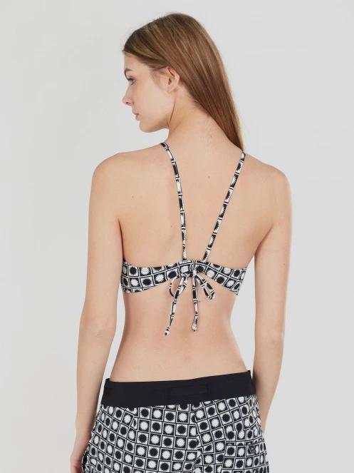sutien bikini pt. femei Fundango Hogg High Neck Top negru 3