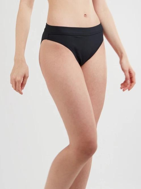 chiloti bikini pt. femei Fundango Sahara Mid Waist Full Bottoms negru 2