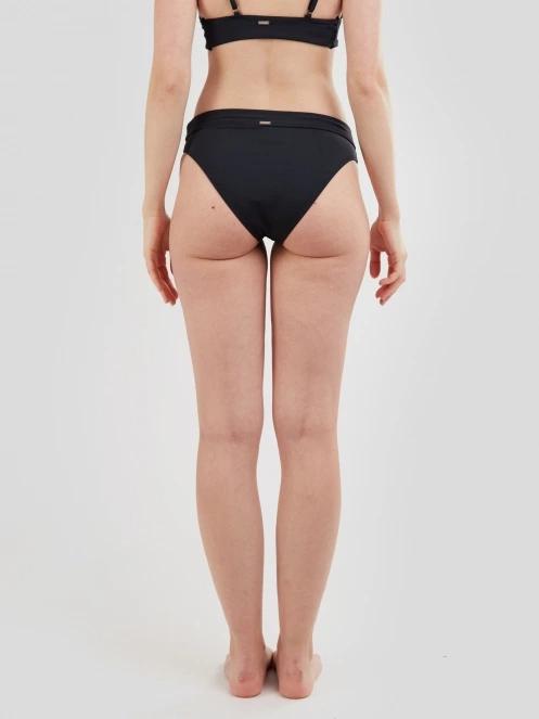 chiloti bikini pt. femei Fundango Sahara Mid Waist Full Bottoms negru 3
