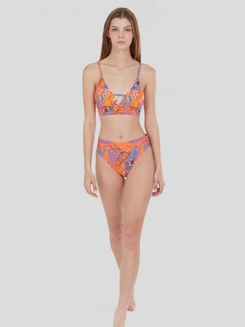 chiloti bikini pt. femei Fundango Sahara Mid Waist Full Bottom roz 4