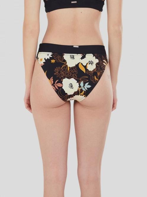 chiloti bikini pt. femei Fundango Sahara Mid Waist Full Bottom negru 3