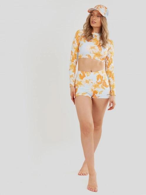 chiloti bikini pt. femei Fundango Amelia Surf Short portocaliu 4