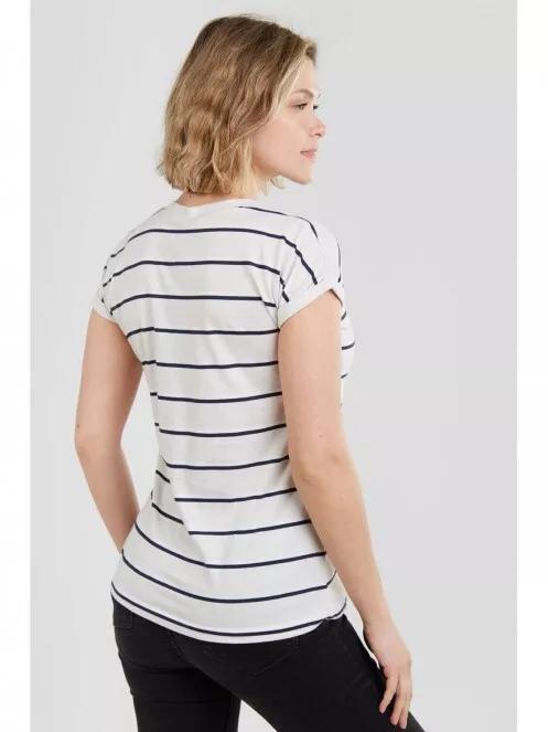 tricou cu maneci scurte pt. femei Fundango Ivanne T-shirt alb 3