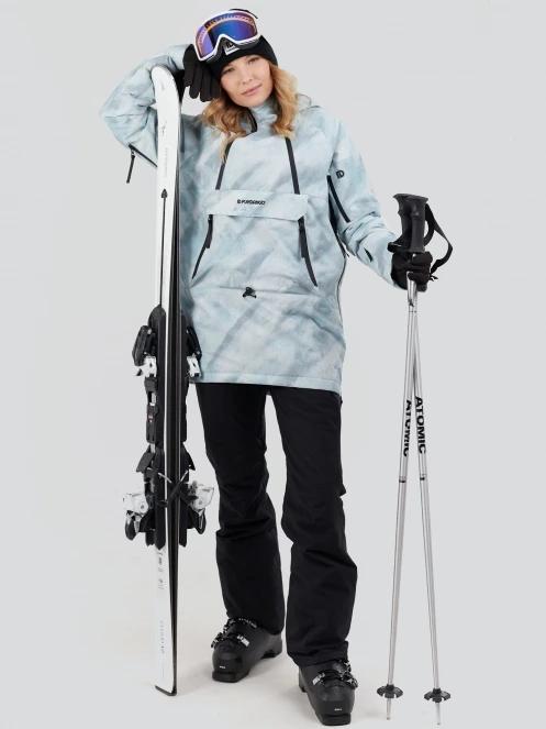 geaca de schi pt. femei Fundango Hooper ECO Anorak albastru deschis 4