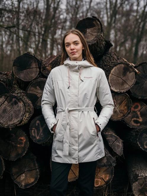 haine de ploaie pt. femei Fundango Regina II Waterproof Trench Jacket nisip 13