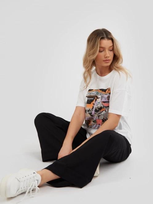 tricou cu maneci scurte pt. femei Fundango Nissa T-shirt alb 5