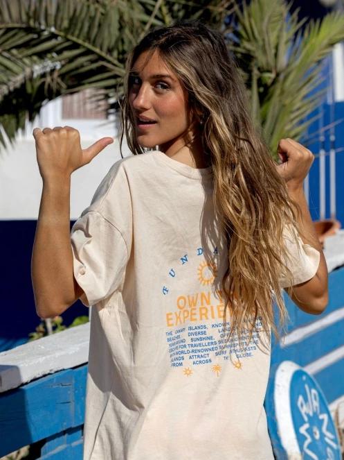 tricou cu maneci scurte pt. femei Fundango Sunshine Surf-T nisip 10