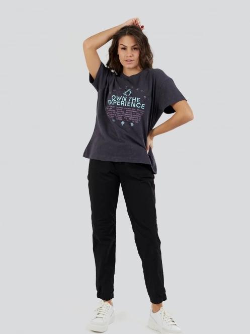 tricou cu maneci scurte pt. femei Fundango Sunshine Surf-T negru 4
