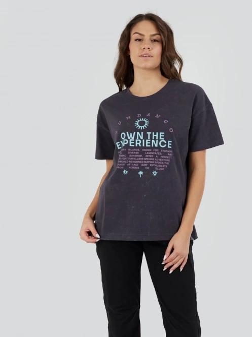 tricou cu maneci scurte pt. femei Fundango Sunshine Surf-T negru 5