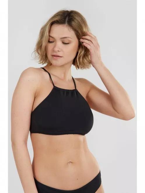 sutien bikini pt. femei Fundango Hogg High Neck Top negru 2