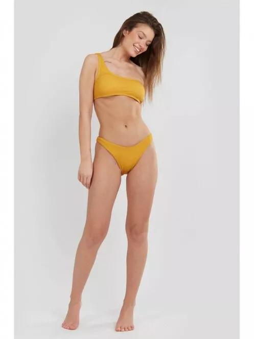 sutien bikini pt. femei Fundango Madison One Shoulder Top portocaliu 5