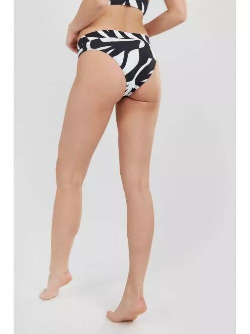 chiloti bikini pt. femei Fundango Sahara Mid Waist Full Bottoms negru 3