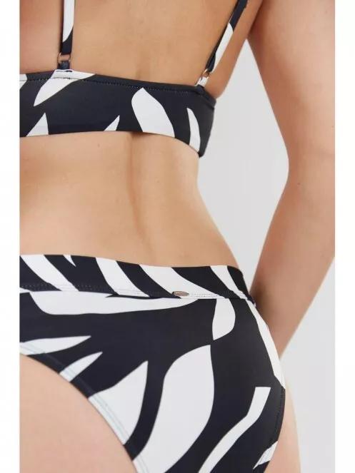 chiloti bikini pt. femei Fundango Sahara Mid Waist Full Bottoms negru 4