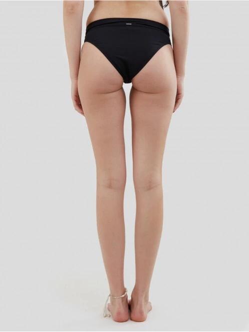 chiloti bikini pt. femei Fundango Sahara Mid Waist Full Bottoms negru 3