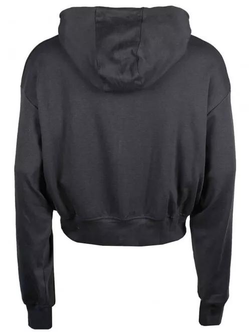 pulover cu gluga pt. femei Fundango Draug Crop Hoodie gri 6