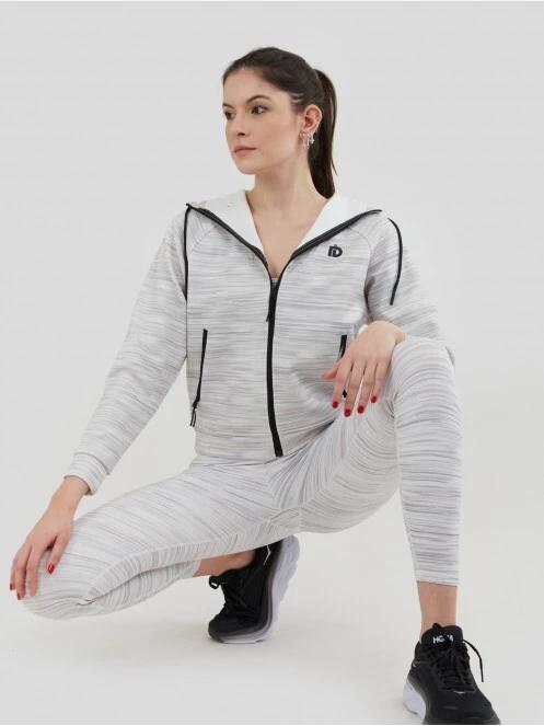 pulover cu gluga pt. femei Fundango Draug Sweatshirt alb 4