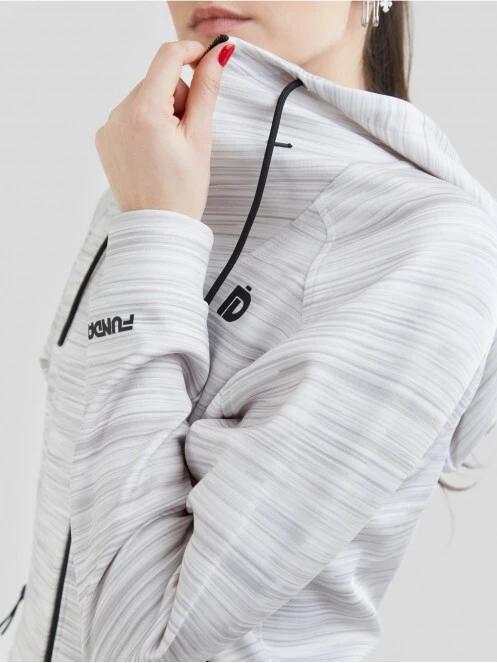 pulover cu gluga pt. femei Fundango Draug Sweatshirt alb 5