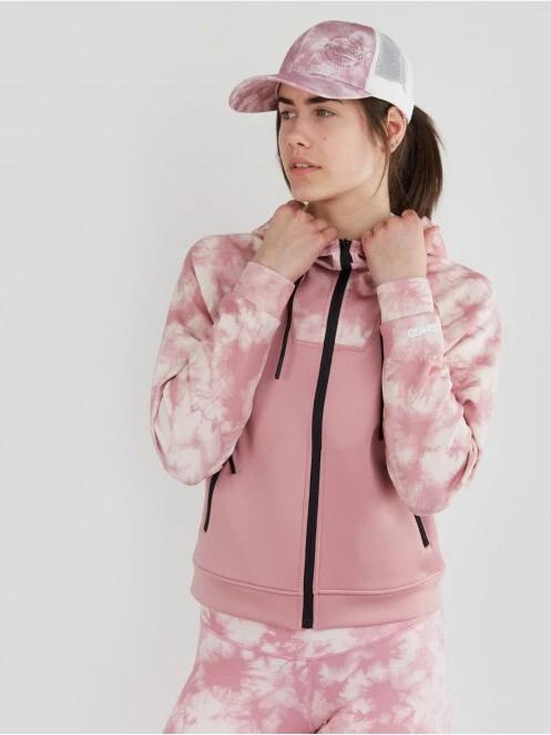 pulover cu gluga pt. femei Fundango Draug Sweatshirt roz 2