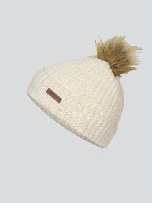 caciula cu mot pt. femei Fundango Merna Beanie alb 2