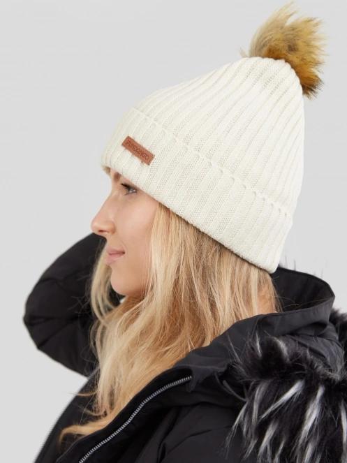caciula cu mot pt. femei Fundango Merna Beanie alb 4