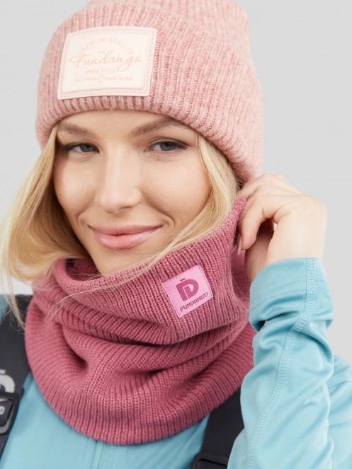 esarfa tubulara Fundango Elion Neckwarmer roz 3