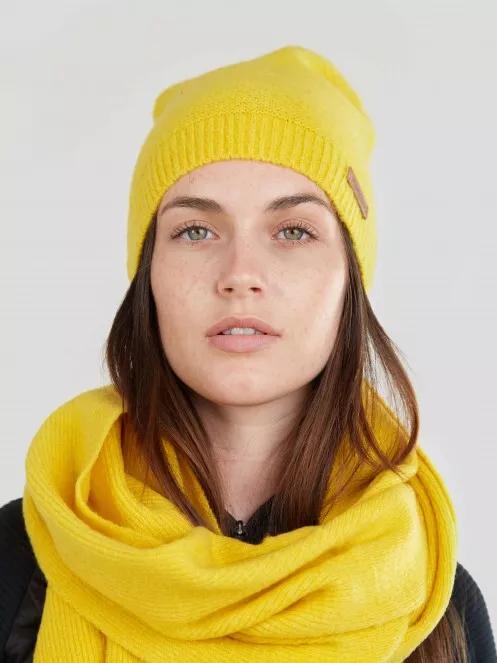 caciula tricotata pt. femei Fundango NARA Beanie galben 3
