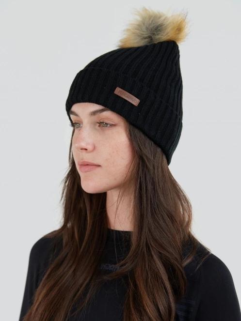 caciula cu mot pt. femei Fundango Merna Beanie negru 3