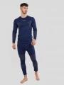 set de lenjerie de corp pt. barbati Fundango Seamless Baselayer Set albastru inchis 1