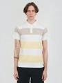 tricou cu guler pt. barbati Fundango Incognito Stripe Poloshirt galben 1