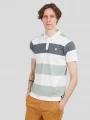 tricou cu guler pt. barbati Fundango Incognito Stripe Poloshirt verde 1