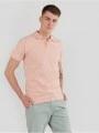 tricou cu guler pt. barbati Fundango Incognito Mono Poloshirt roz 1