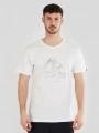 tricou cu maneci scurte pt. barbati Fundango Basic-T Logo 11 alb 1