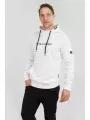 pulover cu gluga pt. barbati Fundango Hoover Hooded sweatshirt alb 1