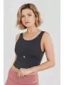 sutien pentru sport pt. femei Fundango Croft Long Line Sportbra gri 1
