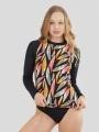 lycra cu maneci lungi pt. femei Fundango Joyce Long Sleeve Rashguard multicolor 1
