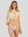 sutien bikini pt. femei Fundango Amelia Surf Top portocaliu 1