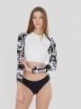 sutien bikini pt. femei Fundango Amelia Surf Top negru 1