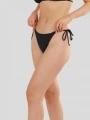 chiloti bikini pt. femei Fundango Innisfil Ties-side Bottoms negru 1